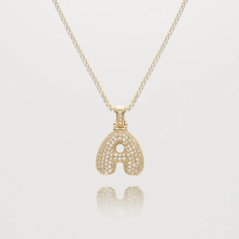 The Original Bubble Letter Necklace | Gold Or Silver | PRYA