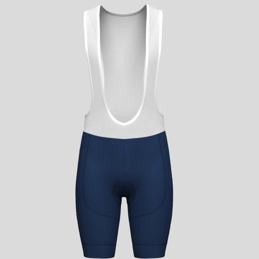 Minimal Solid Men's Bib Shorts - Navy | Sanpella.cc