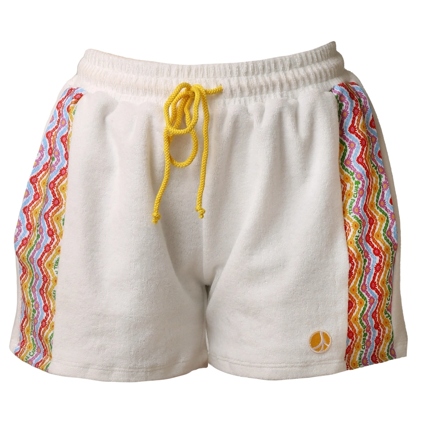 1972 Unisexy Active Shorts In White Terrycloth by Laurel Canyon Tennis Club