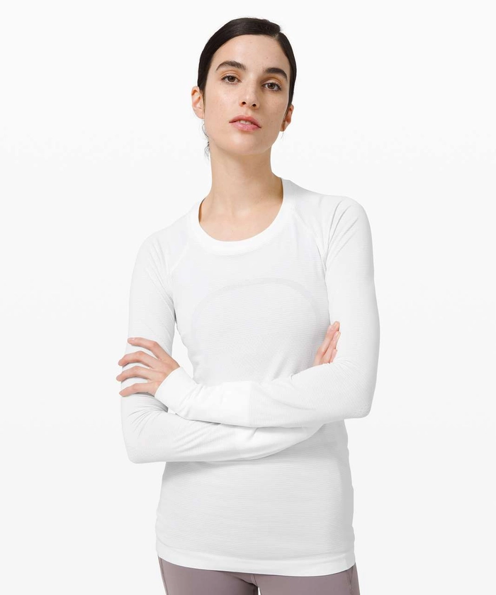 Lululemon Swiftly Tech Long Sleeve 2.0 - White / White (First Release) - lulu fanatics