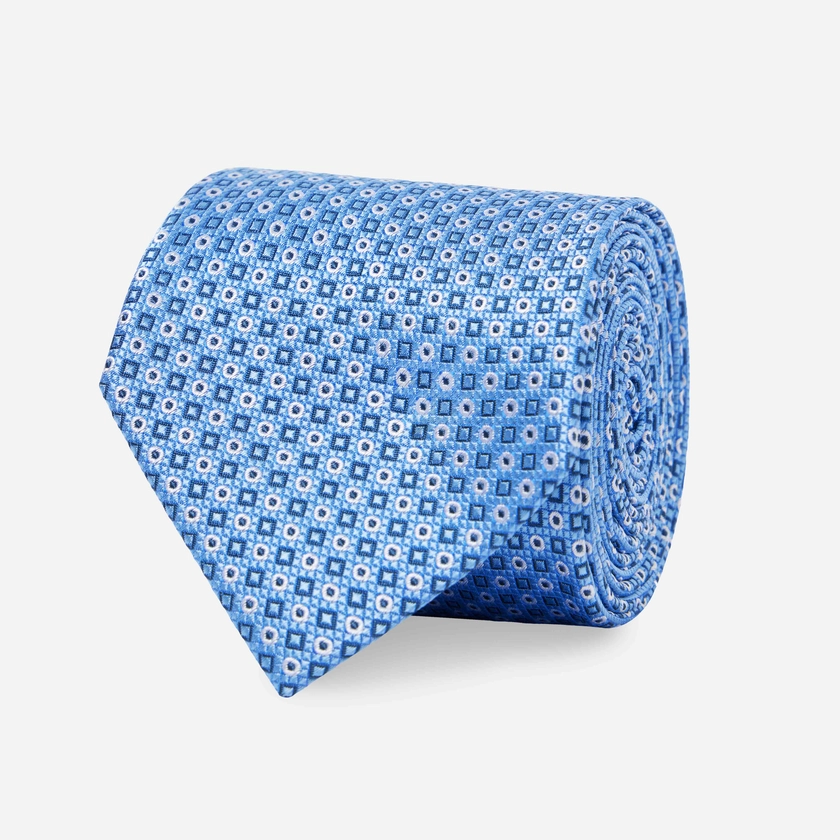 Market Geos Light Blue Tie | Silk Ties | Tie Bar