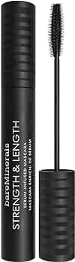 bareMinerals Strength & Length Serum-Infused Black Mascara with Plant-Based Lash Serum, Lengthens, Lifts + Defines Lashes for Healthier Lashes, Vegan