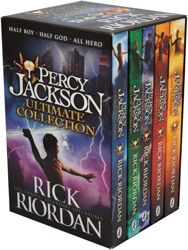 Percy Jackson & The Olympians 5 Children Books Collection Box Set (The Lightning Thief, The Last Olympian, The Titan's Curse, The Sea of Monsters, The Battle of the Labyrinth)