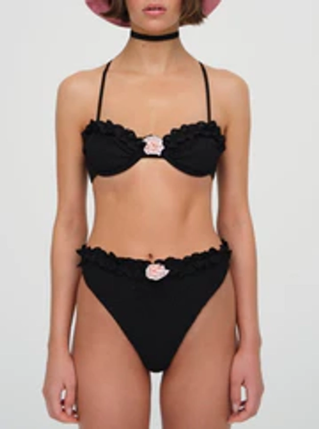 Clove Underwire Bikini Top — Black