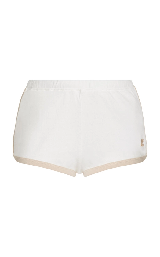 Contrast-Trimmed Cotton Mini Shorts