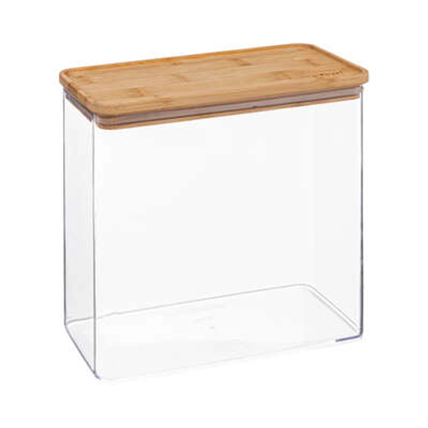 3L Rectangular Canister with Bamboo Lid