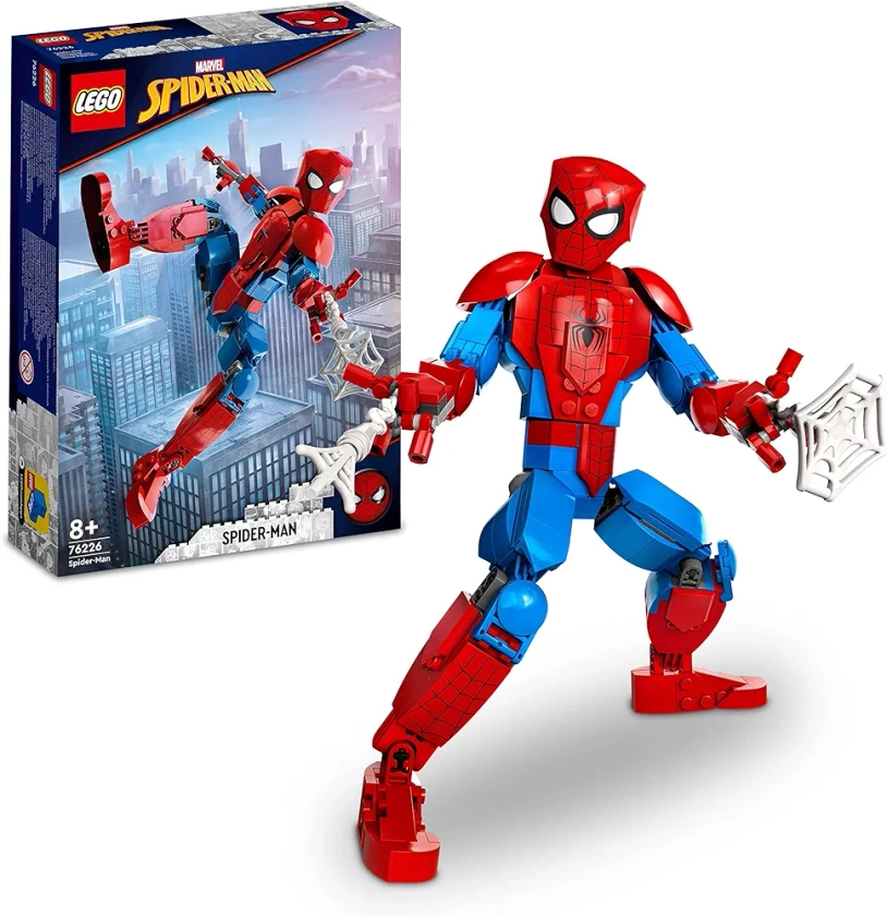 LEGO 76226 Marvel Personaggio Di Spider-Man Giocattolo, Set Con Action Figure Snodabile, Film Supereroi, Modellino Da Collezione, Giochi Per Bambini E Bambine