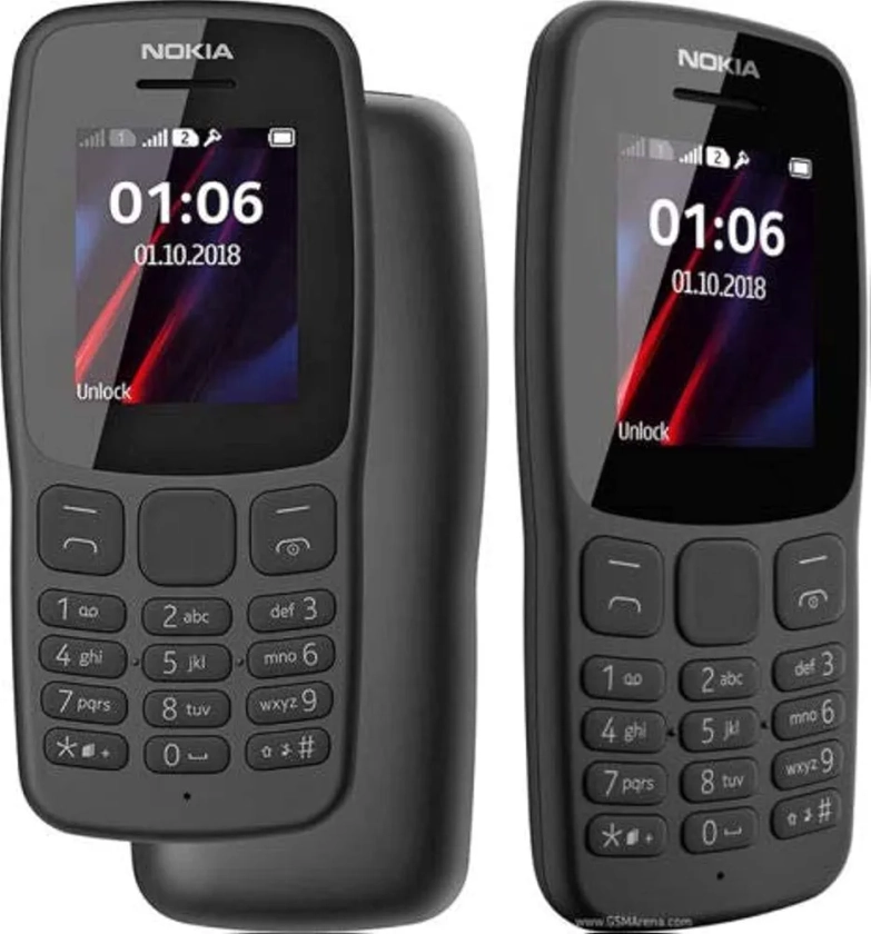 Nokia 106 unlocked 4GB Dual Sim 2018 Gris Foncé avec Lampe Torche LED Radio FM Grand Bouton Téléphone : Amazon.fr: High-Tech