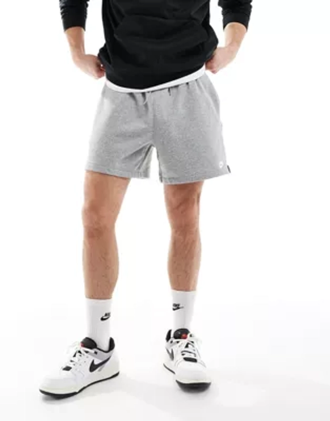 Nike Club fleece shorts in grey | ASOS
