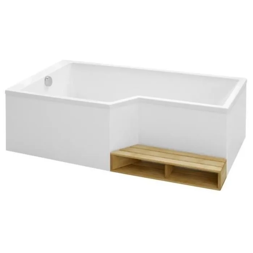 Baignoire bain douche JACOB DELAFON Neo compacte | 170 x 90 cm, version gauche