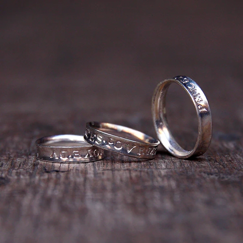 Silver Rose Posey Ring