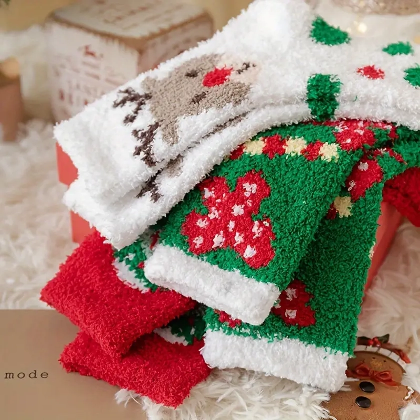 7 delige Kerstsokken Gezellige Fleece met - Temu Belgium