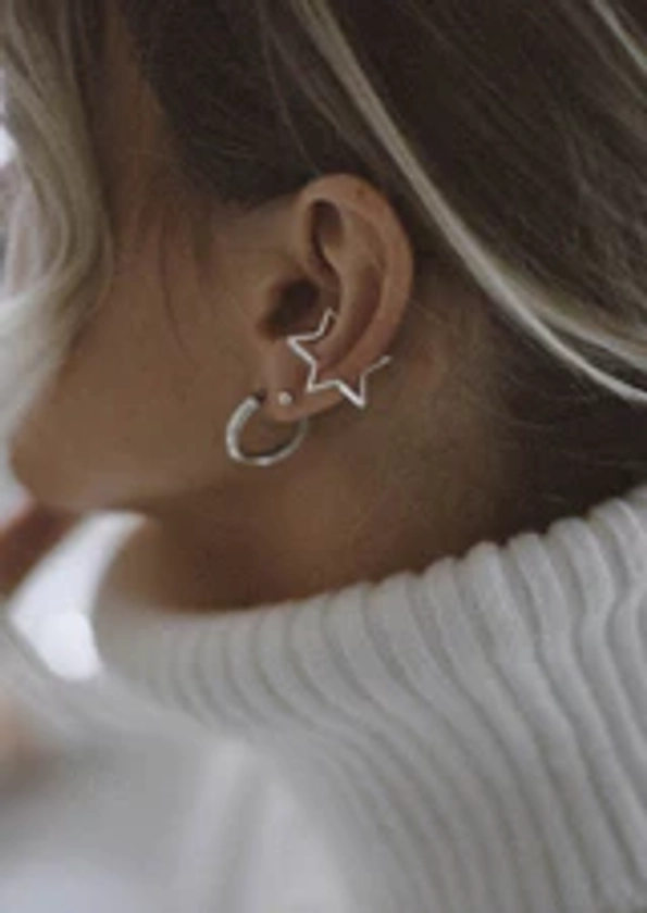 Star Ear Cuff Silver | NOMORE accessories