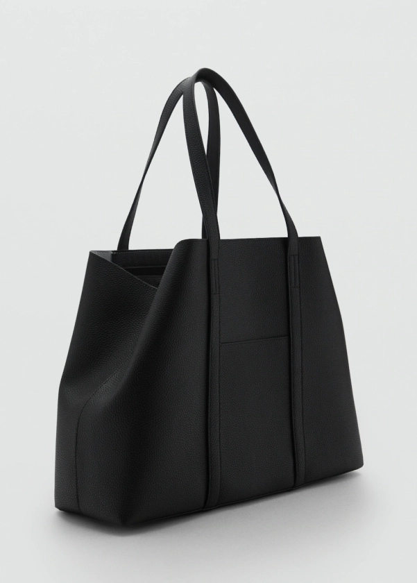 Leather-effect shopper bag - Teen | MANGO United Kingdom