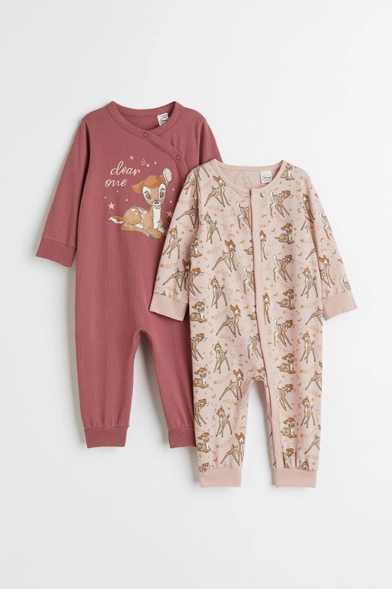 Pyjamas, lot de 2 - Rose clair/Bambi - ENFANT | H&M FR