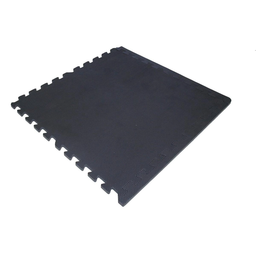 Eva 50 x 50cm Black Solid Interlock Foam Mats - 4 Pack