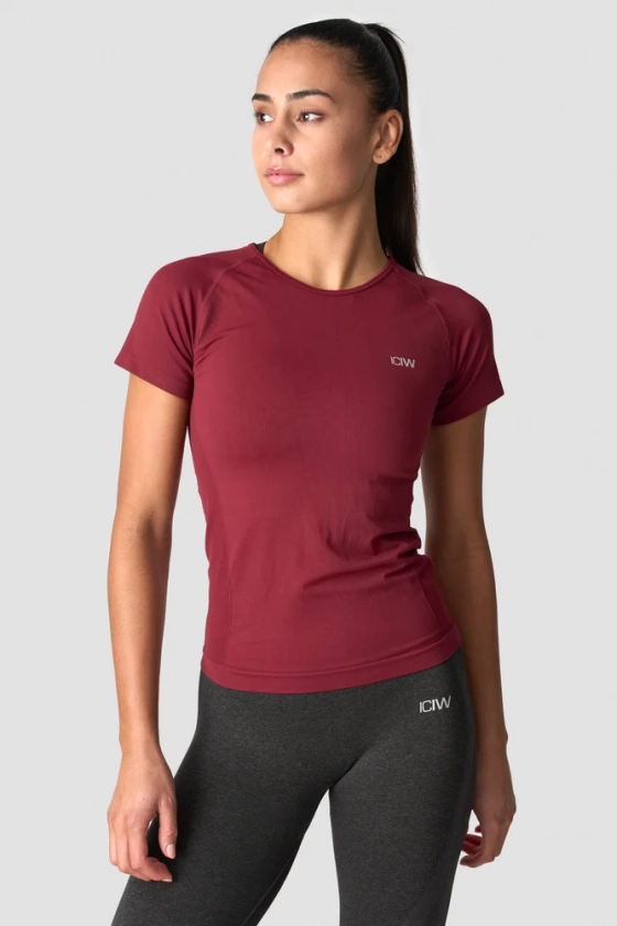 Everyday Seamless T-shirt Wmn Burgundy | ICIW