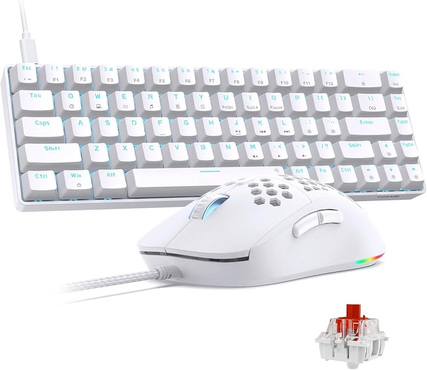 TMKB 65% Percent Keyboard Mouse Combo - Red Switch