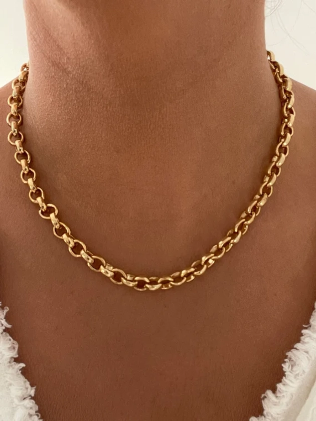 18k Gold Filled Rolo Chain, Rolo Chain Necklace, Gold Filled Necklace, Circle Link Chain, 18K Gold Chain Necklace, Gift For Her, Birthday