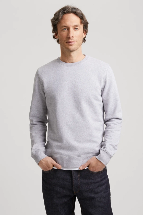 Grey Melange Sweatshirt | Cotton Loopback - ASKET