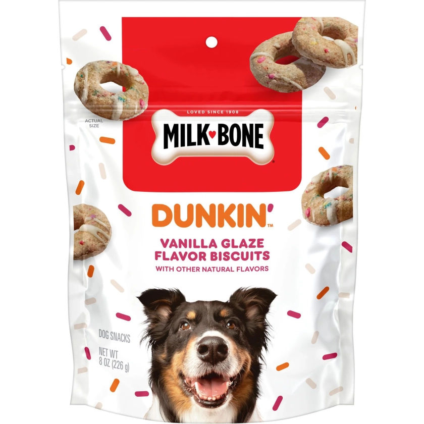 Milk-Bone Dunkin' Vanilla Glaze Flavor Dog Treats, 8-oz bag