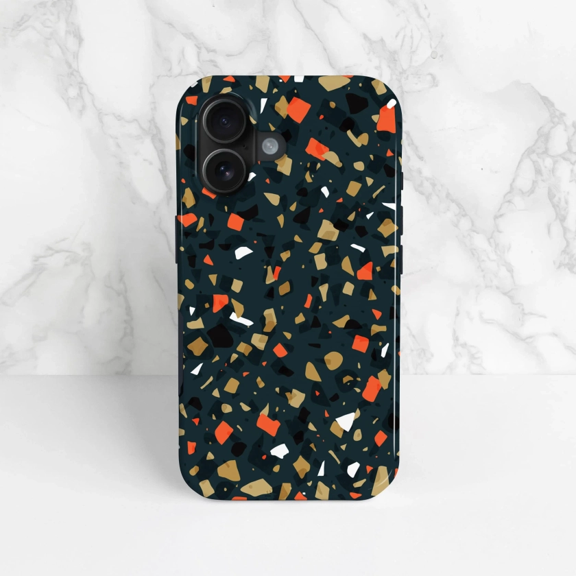 Orange Toffee Terrazzo Phone Case