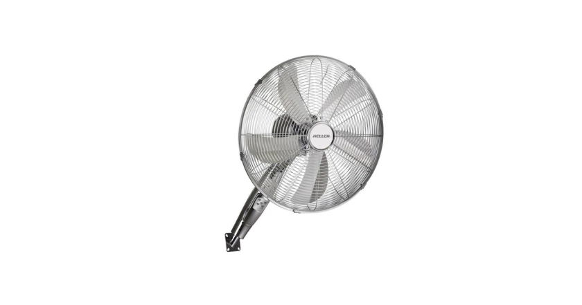 Heller 40cm Chrome Finish Tilt Adjustable Wall Fan with Remote Control