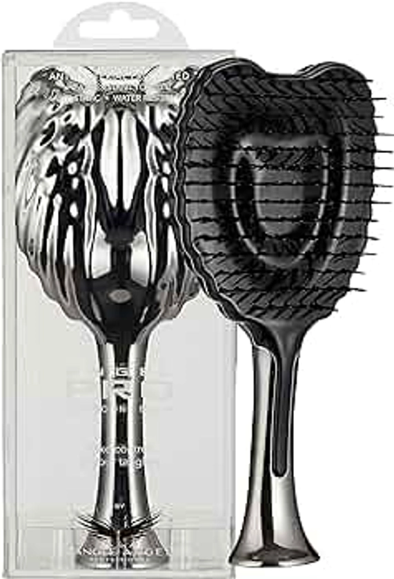 Tangle Angel Detangling Hair Brush - Anti Static Tangle Taming Brush with Soft Bristles - Heat & Water Resistant Pro Detangler Hairbrushes for Women for Fine, Thick, Wavy, & Curly Hair - Titanium