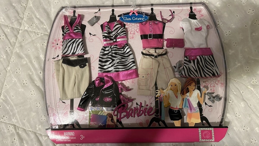 Barbie, Glam Getaway Clothes Only, L9802, 2007 by Mattel, (4) Outfits/Accessori