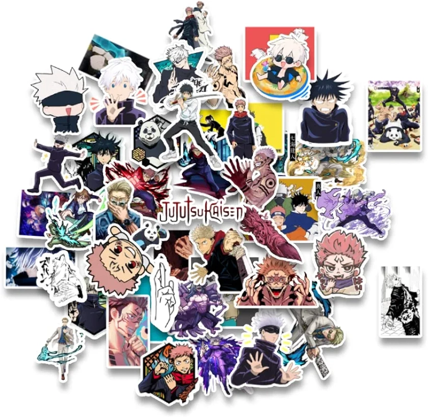 50pcs Jujutsu Kaisen Sticker Pack Perfect for Laptop Computer Car Water Bottle Travel Case Guitar Luggage Motorbikes (Water Resistant, Scratch Resistant, Residue-Free Removal) : Amazon.in: Computers & Accessories