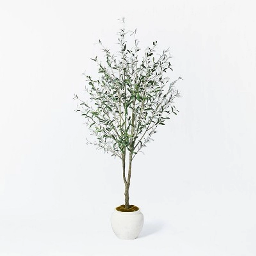 93" Artificial Olive Tree - Threshold™ designed with Studio McGee: No Assembly, Indoor Polyester Decor