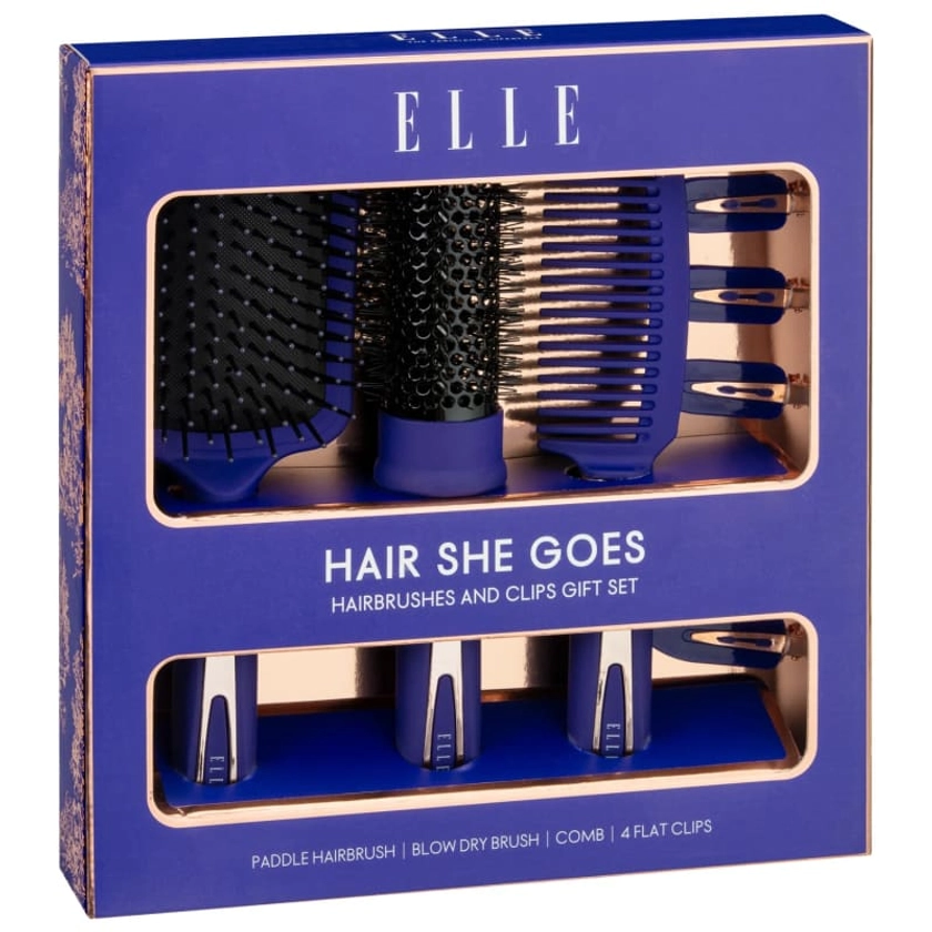 Elle Hairbrush Gift Set - Purple