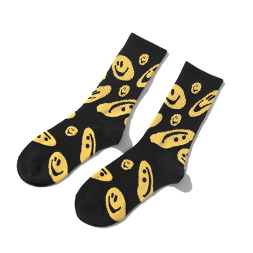 DRIPPING SMILEY FACE SOCKS