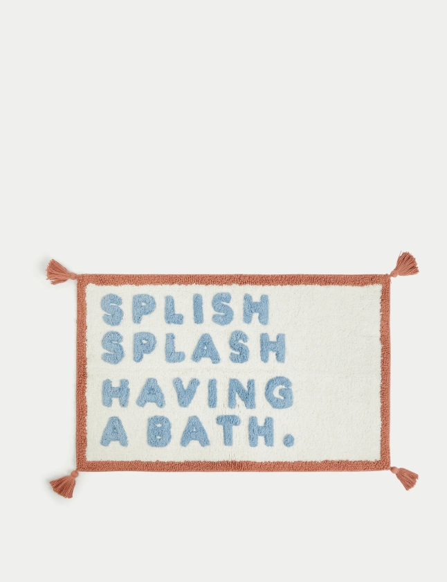 Pure Cotton Splish Splash Tassel Bath Mat | M&S Collection | M&S