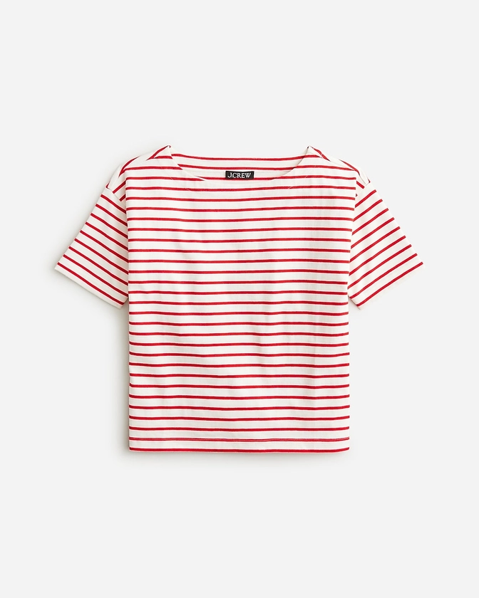 Mariner cloth boatneck short-sleeve T-shirt in stripe