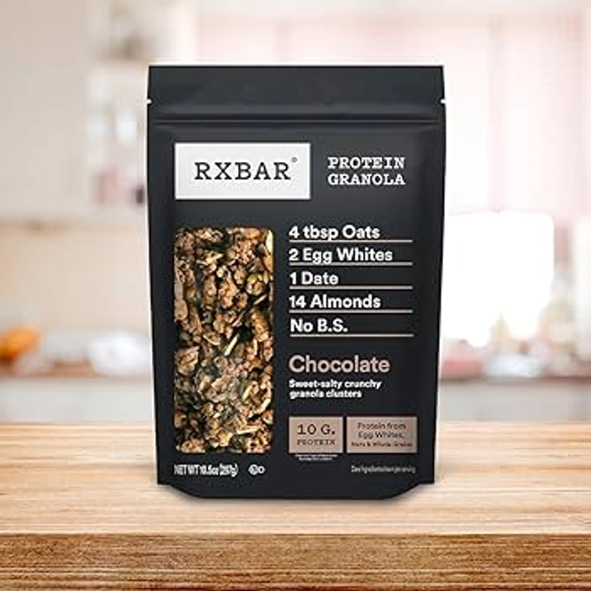 RXBAR Protein Granola, 10g Protein, Breakfast Snacks, Chocolate (3 Bags)