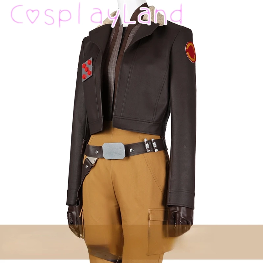 Hera Syndulla Cosplay Costume pour femmes adultes, carnaval d'Halloween, tenue de cornes de combat d'héroïne avec accessoires, chapeau Comic Con Roleplay