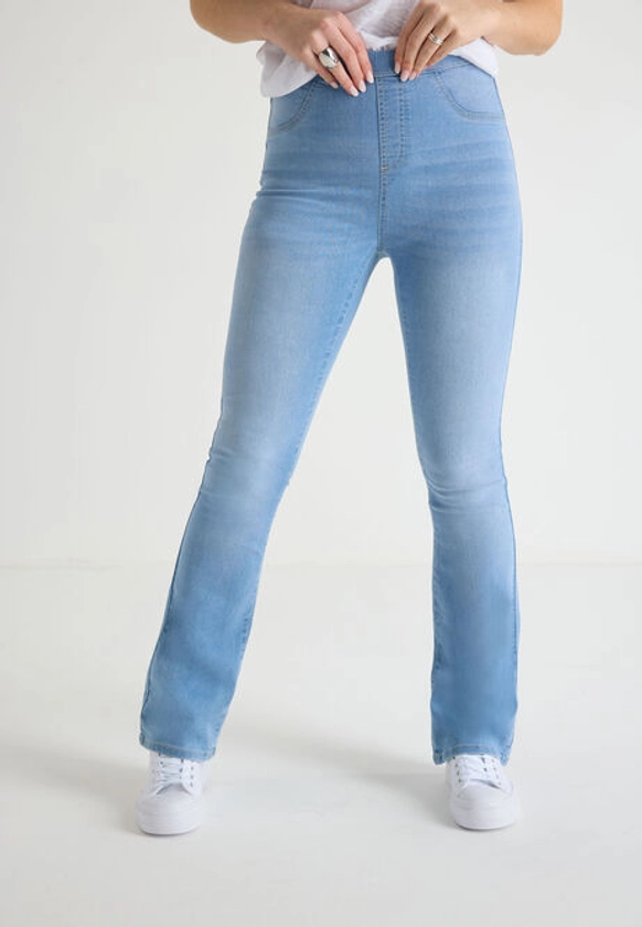 Womens Blue Bootcut Jeans Jegging