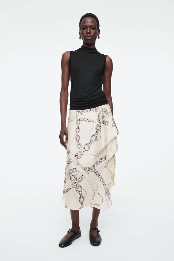 ASYMMETRIC DRAPED SKIRT