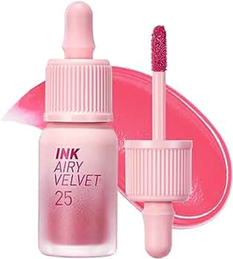 Peripera Ink Airy Velvet Lip Tint, Liquid Lip (0.14 fl oz, 025 ZAZZY PEACH)