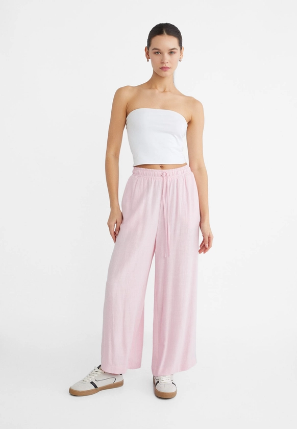 Jupe-culotte avec lin