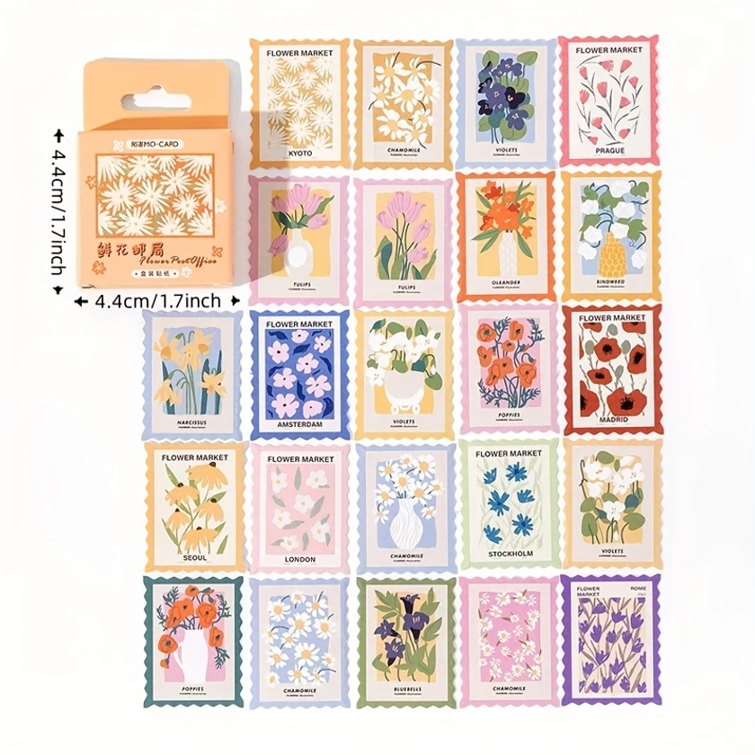 Flower Series Decorative Stickers - Temu Canada