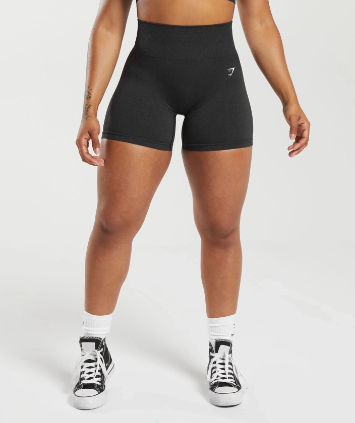 Gymshark Adapt Seamless Fleck Shorts - Black/Smokey Grey