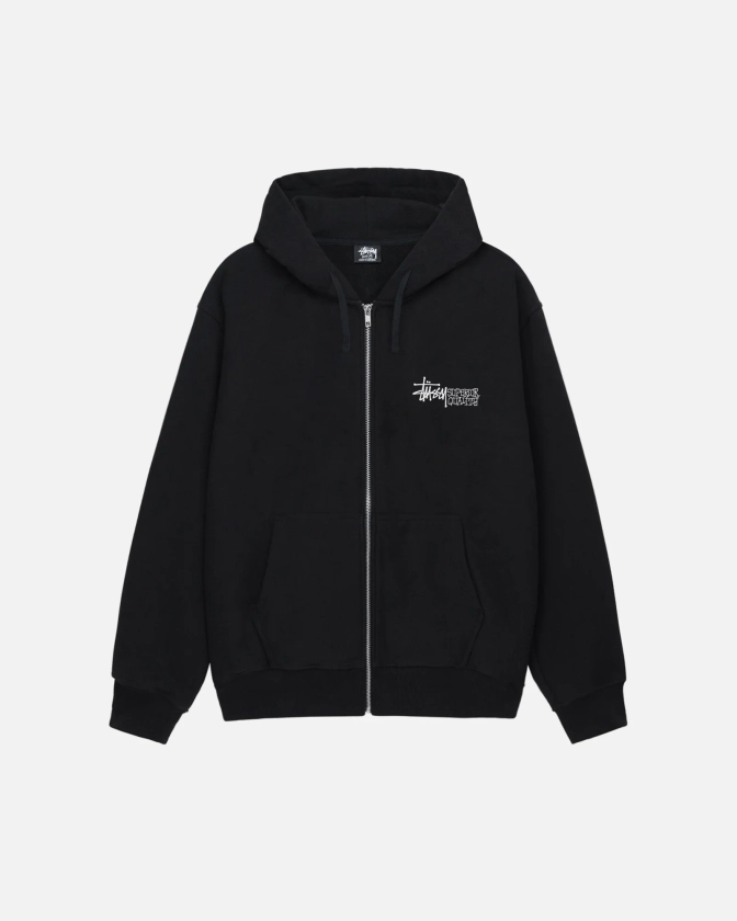 Superior Quality Zip Hoodie in black – Stüssy