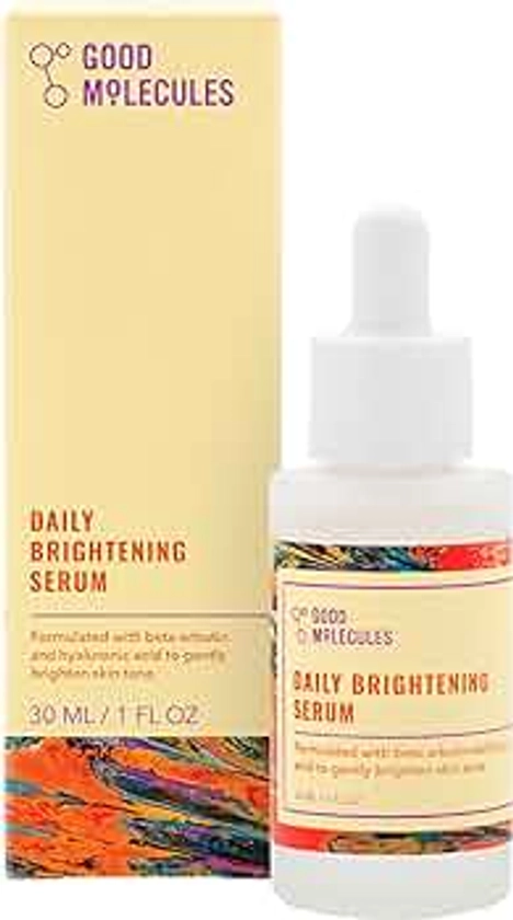 Good Molecules Daily Brightening Serum - Hydrating Facial Serum with Beta Arbutin and Hyaluronic Acid to Moisturize - Anti-Aging Skincare for Face