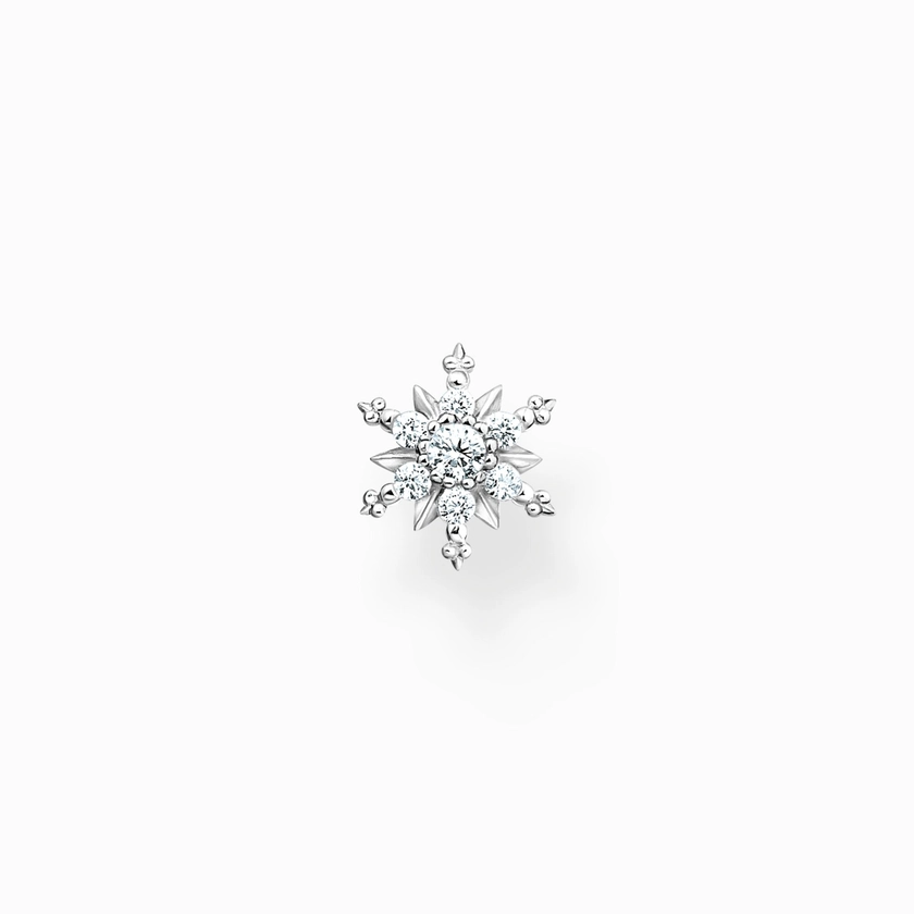 Single stud earring: snowflake, silver | THOMAS SABO