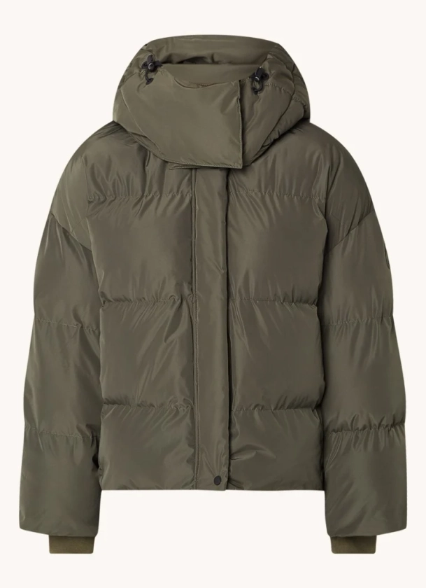 Airforce Gia puffer jack met afneembare capuchon • Lindegroen • de Bijenkorf