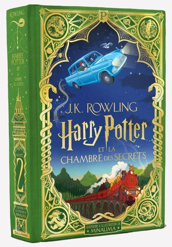 Harry Potter Tome 2 : Harry Potter et la chambre des secrets - J. K. Rowling, Minalima - Gallimard-jeunesse - Grand format - Librairies indépendantes en Nouvelle-Aquitaine