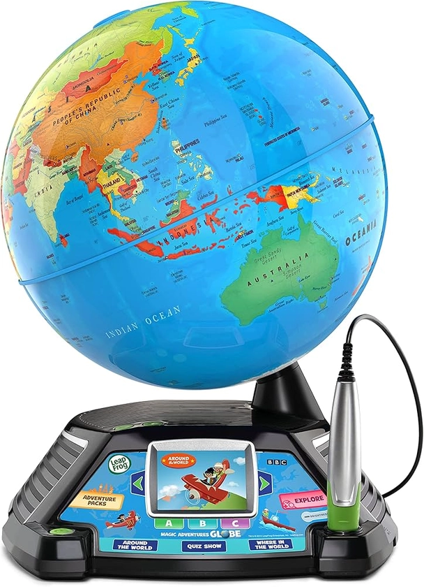 LeapFrog Magic Adventures Globe - Interactive Educational Children's Globe with LCD Screen and BBC Videos - 605403 - Multicoloured