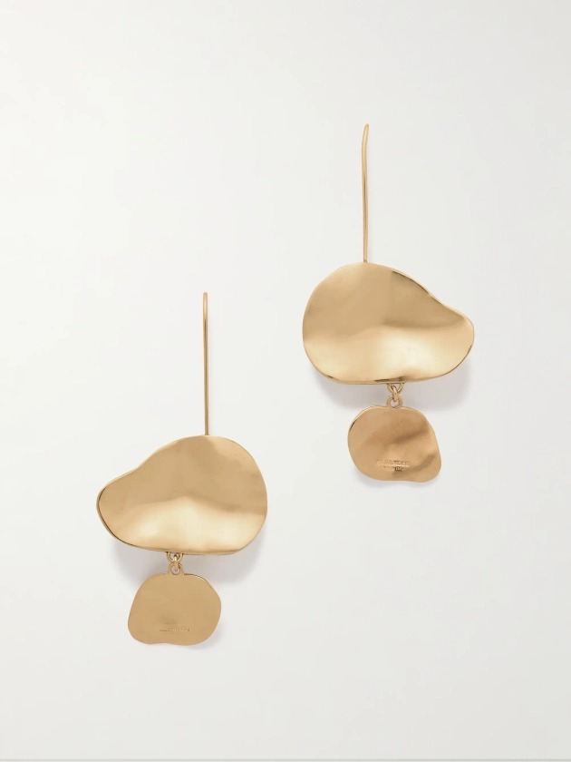 JIL SANDER Gold-tone earrings | NET-A-PORTER